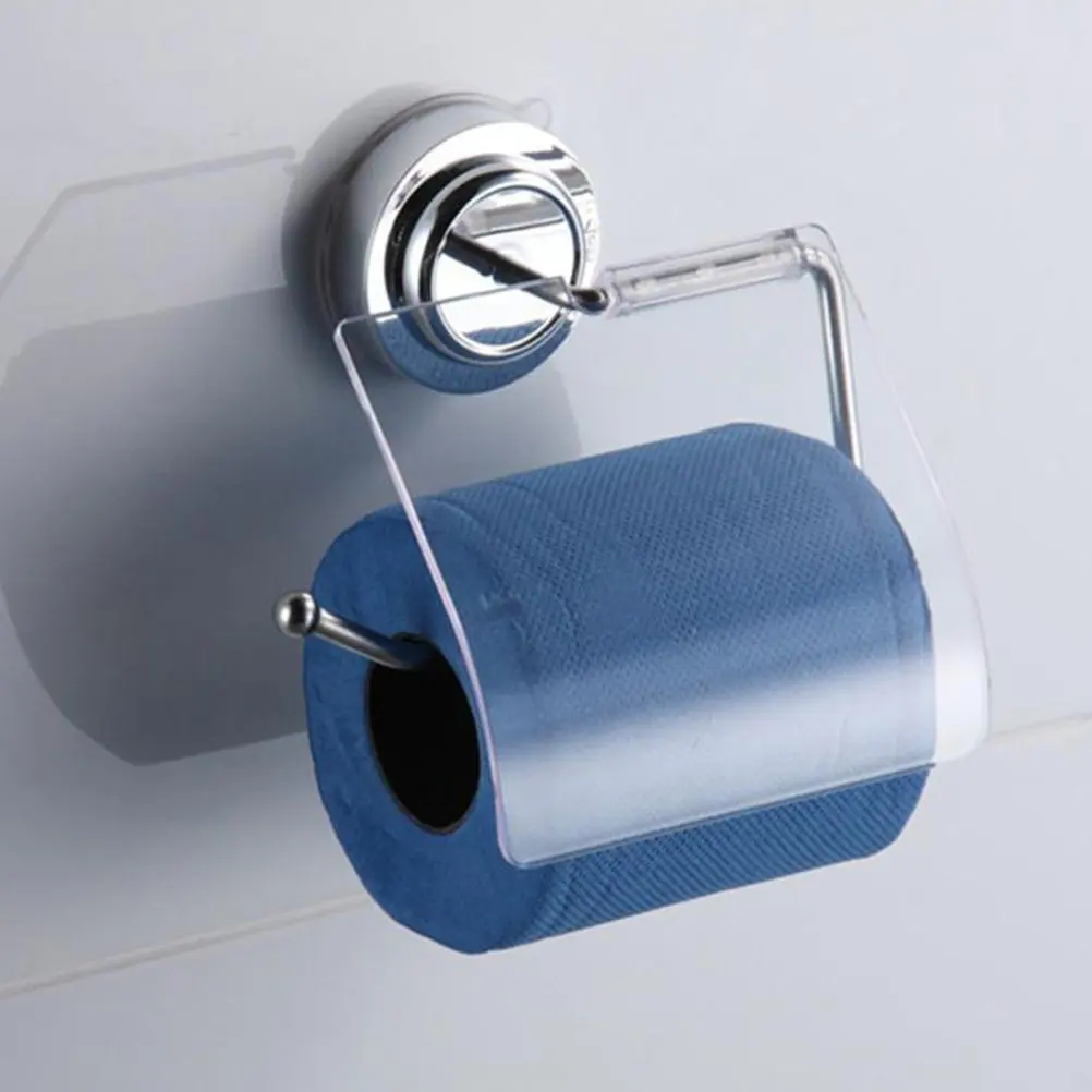 

Держатель для туалетной бумаги на присоске из нержавеющей стали, водонепроницаемая подставка для рулонов, полка для салфеток в ванную комнату, 1 шт.