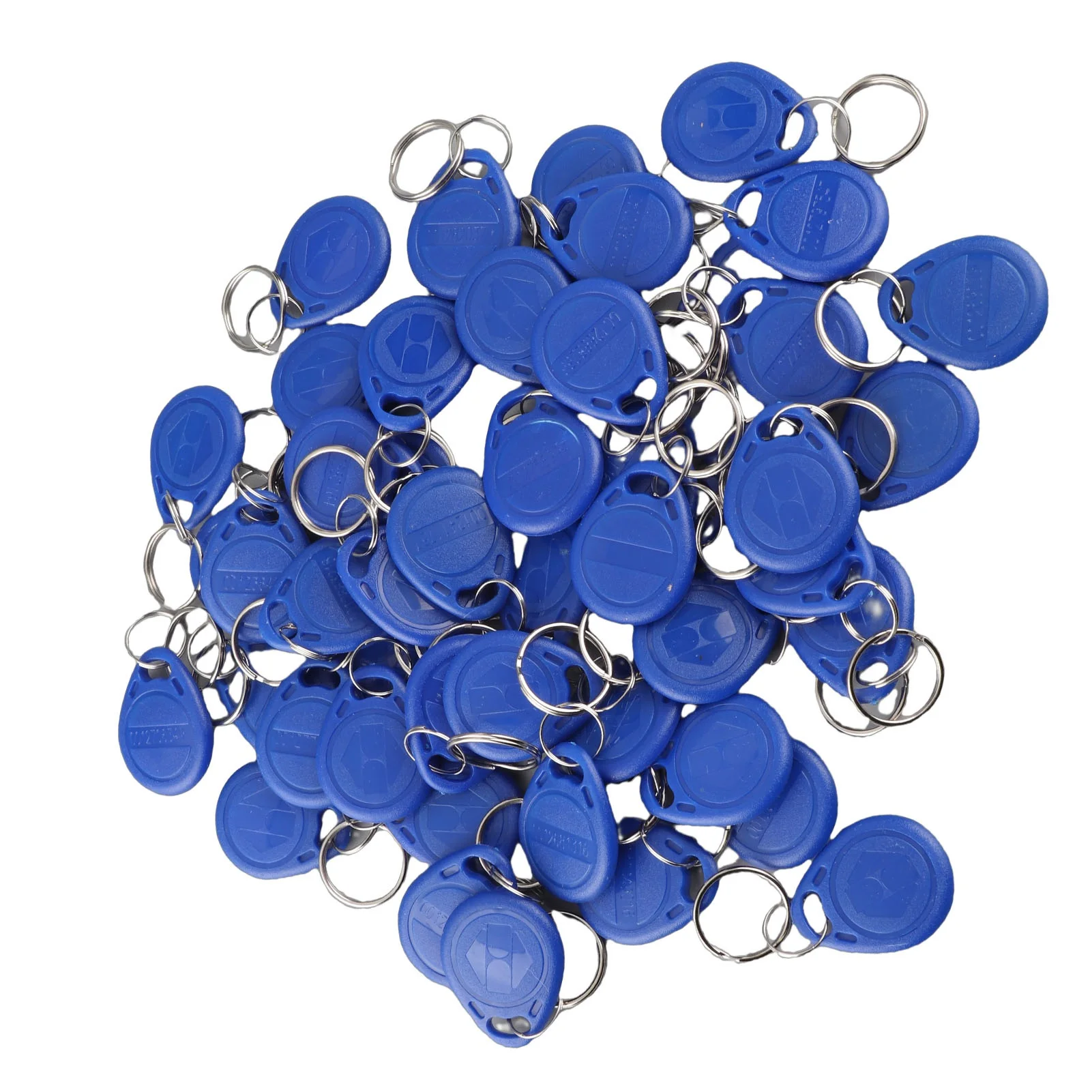 50pcs 125KHz Access Control RFID EM4100 Card Tag Token Key Chain KeyfobID