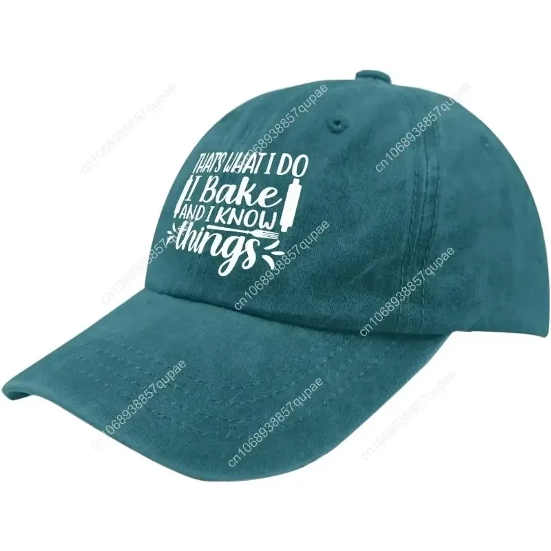 Baseball Caps That's What I do I Bake and I Know Things Dad Hat, Vintage Baseball Caps for Men