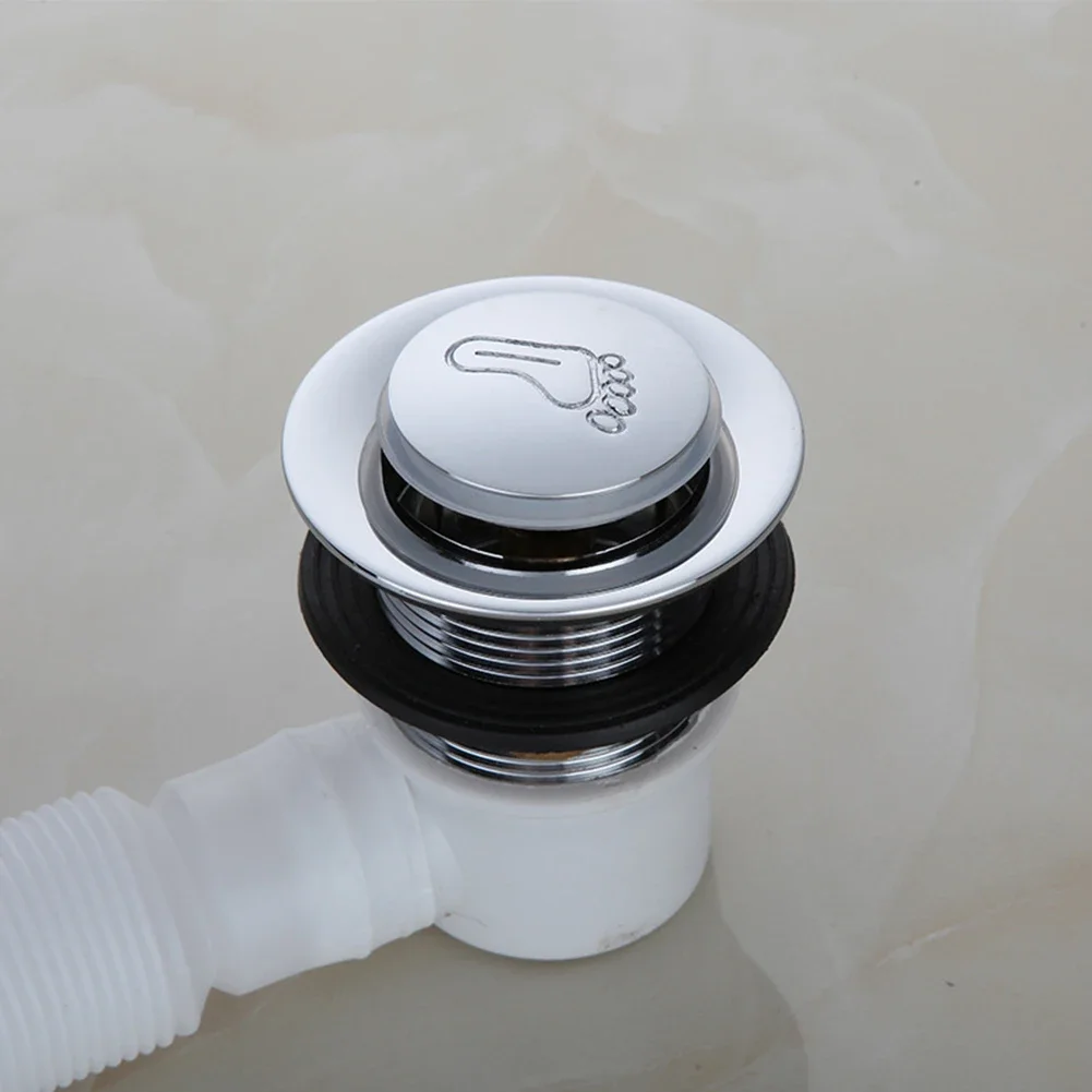Bathroom Drain for Shower Use Engineered with Alloy and Brass Materials Push Button Water Seal for Effective Drainage