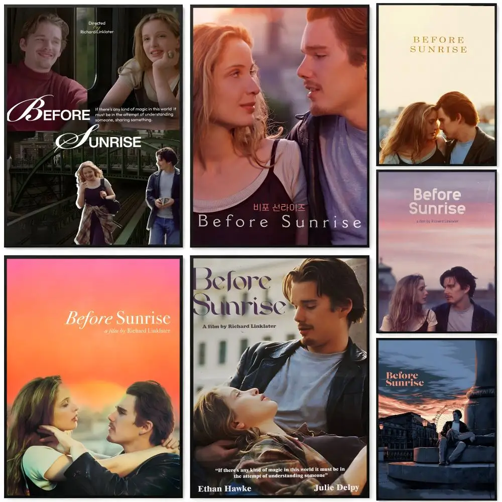 movie Before Sunrise Poster Poster HD Printing Cyberpunk Style Wall Art Home Decor For Gaming Room Living Room Bedroom Gift Idea