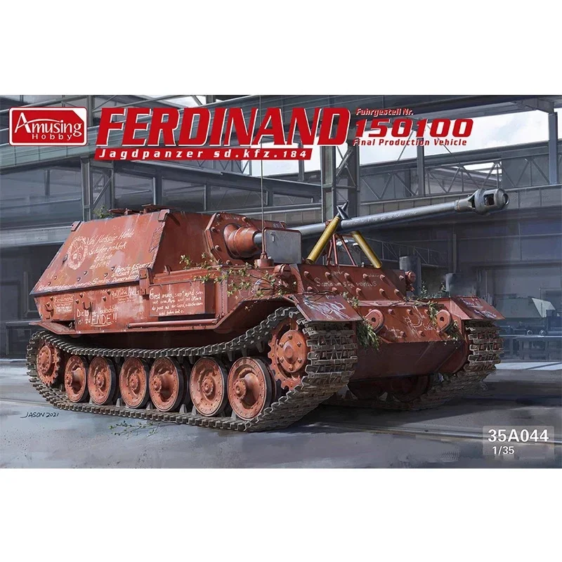 Amusing Hobby 1/35  35A044 Ferdinand Jagdpanzer Sd.kfz.184 NO.150100- Tank Scale  Model Kit