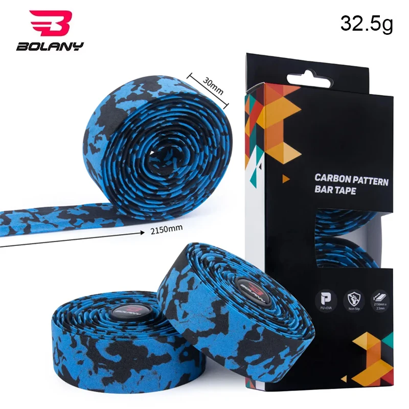 

Bolany Road Bicycle Multi-Color Handlebar Tape EVA Anti-slip Cycling Handlebar Grip Tape Wraps WIth Adhesive Back with Bar Plugs