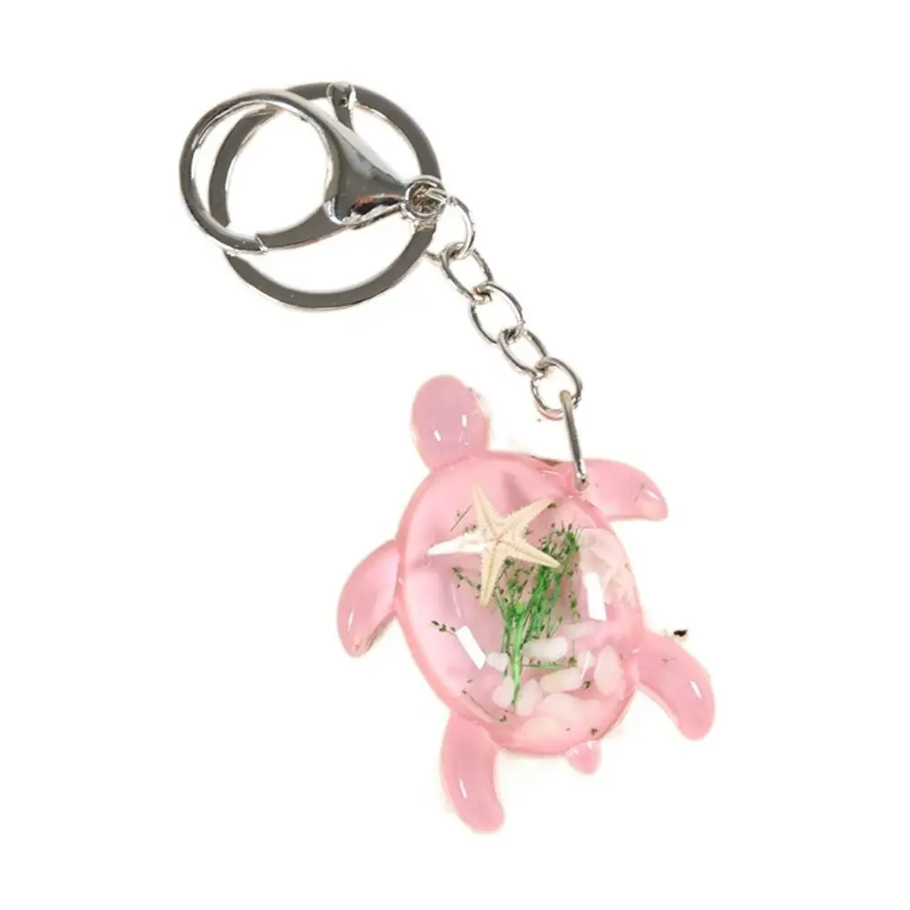 

Glow-in-the-dark Little Turtle Keychain Cartoon Tortoise Colorful Luminous Turtle Key Ring Starfish Korean Style