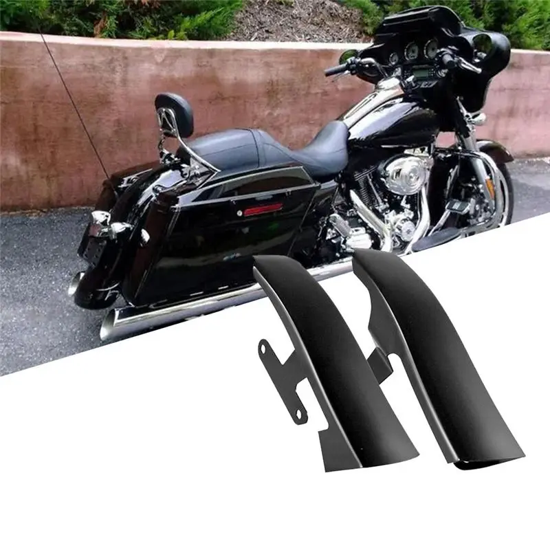 A82U-1Pair Motorcycle Rear Fender Bracket Saddlebag Filler Panels For Touring Electra Street Road Glide King 2009-2013