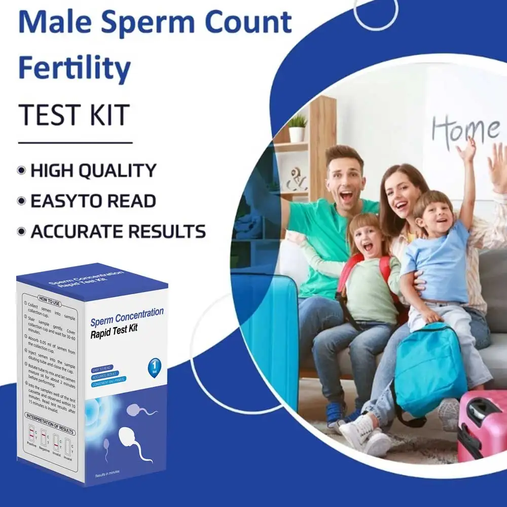 شريط اختبار الحيوانات المنوية للذكور مجموعة كشف تركيز الحيوانات المنوية - ورق اختبار جودة حركة الحيوانات المنوية السريع والسهل لخصوبة الرجال