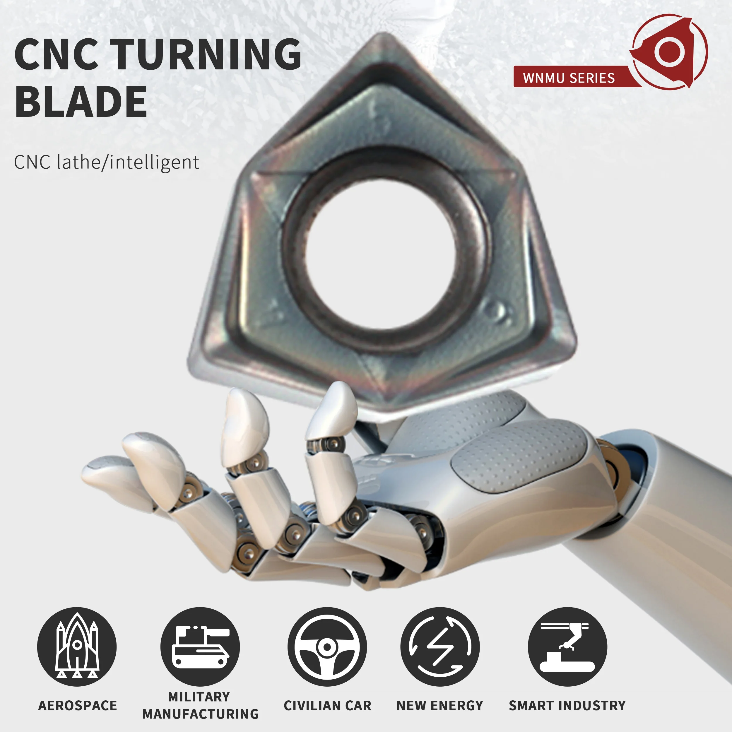 WNMU040408-GM CV816 كربيد تحول إدراج قاطعة المطحنة عالية الصلب الصلب آلة خرط تعمل بالتحكم الرقمي بواسطة الحاسوب أداة التشطيب قطع U الحفر اللون شفرات