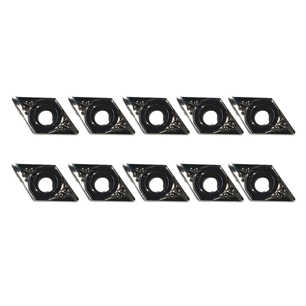 Carbide Insert DCGT070202-AK 10pcs for Aluminum Machining Supporting Stable Cutting Action and Minimal Tool Change Frequency