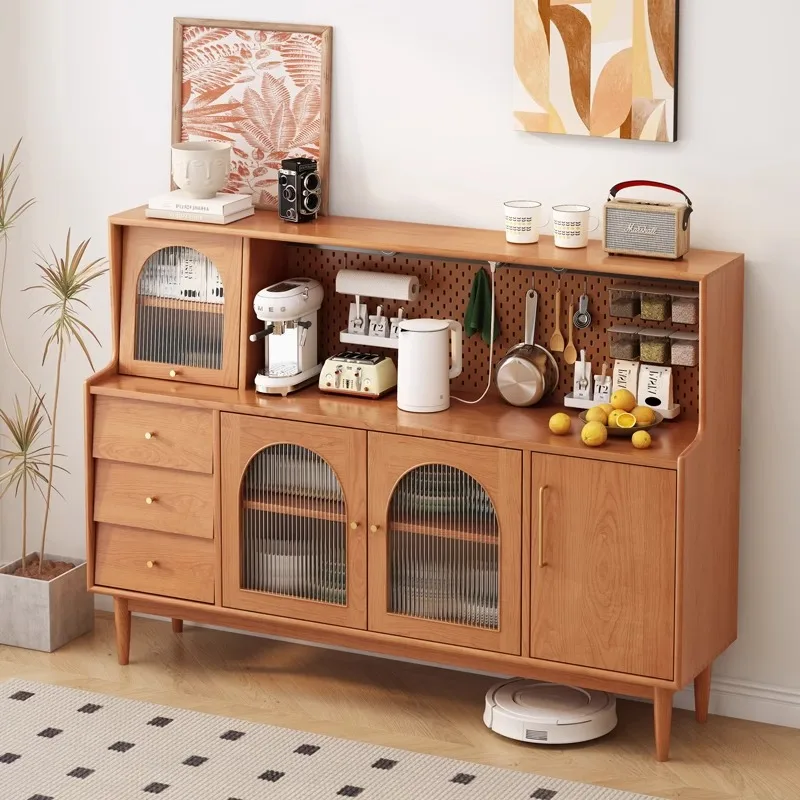 

Solid wood dining side cabinet, household storage cabinet, storage coffee cabinet