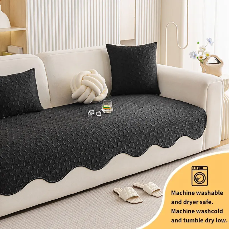 1PC-Summer cool-feeling sofa cushion, modern minimalist style, indoor sofa dust cover