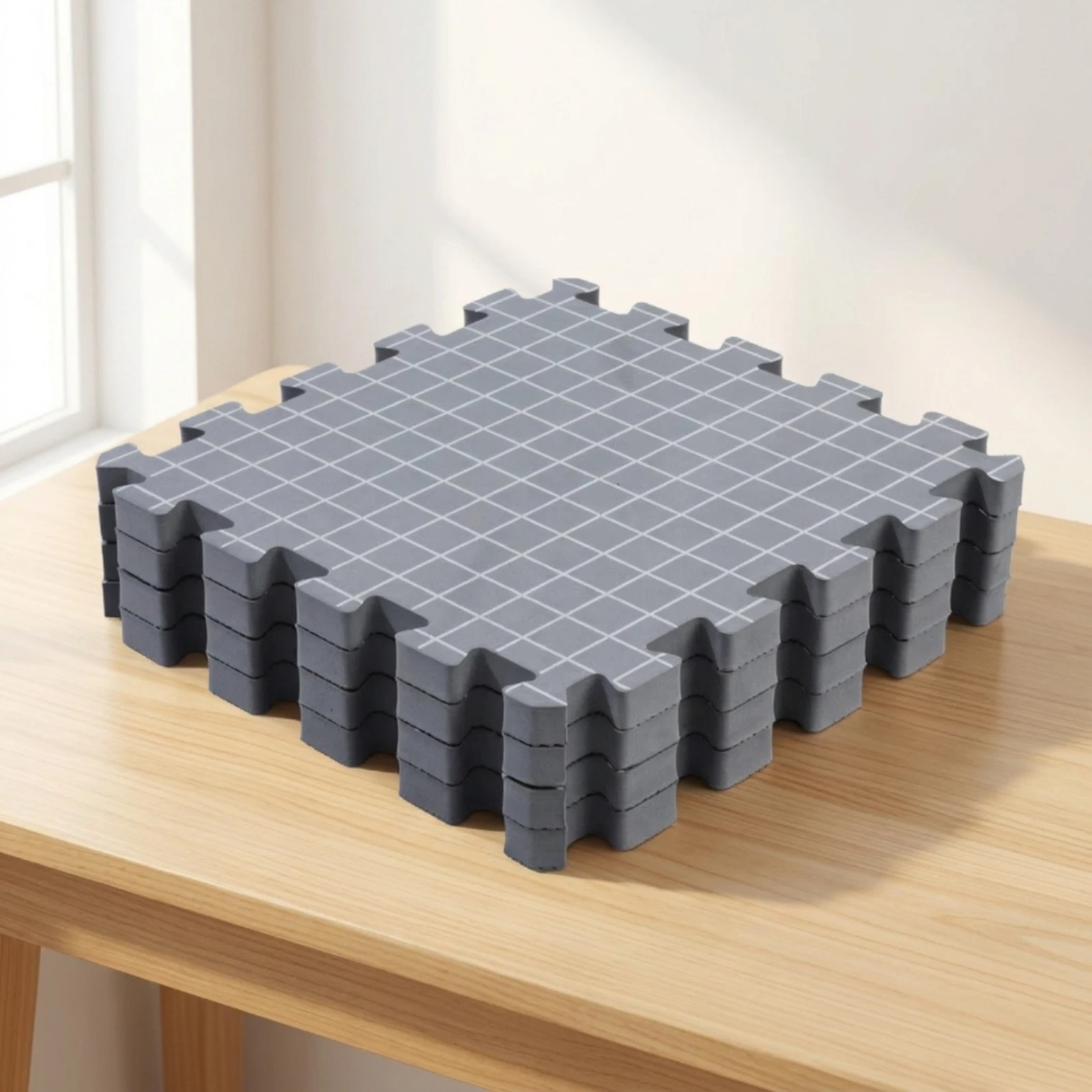 4 Pieces Crochet Blocking Mats Foam Knitting Blocking Mats Thick Precision for Knitters, Craft Room view 3