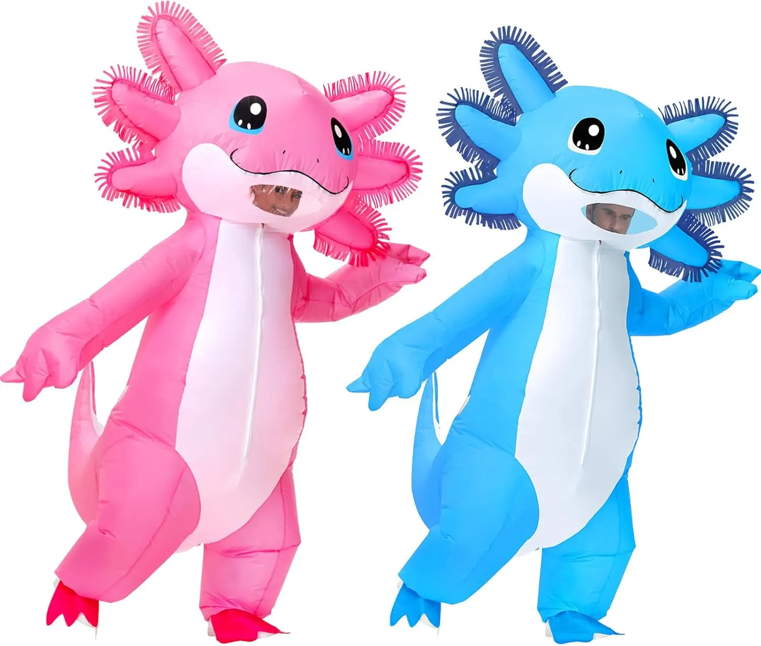 

Stegosaurus Inflatable Axolotl Costume for Adults, Halloween Couples Air Blow-up Funny Deluxe