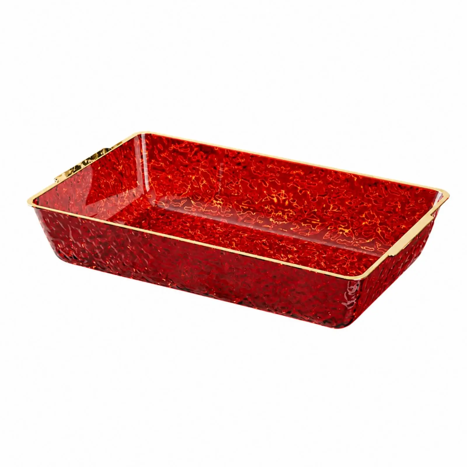 Clear Lid Fruit Tray with Raised Sides for Spill Proof Serving of Pastries and Treats