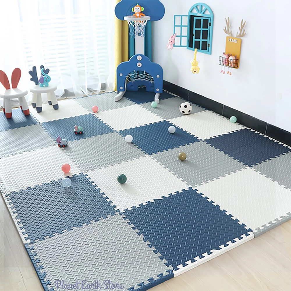 Baby Puzzle Floor Kids Carpet Play Mat Non-Slip Floor Tiles Toys Carpet EVA Foam Interlocking Exercise Tiles Rugs 30*30CM