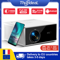 ThundeaL TDA7W Full HD 1080P Projector 4k Android 13.0 2G 32G WiFi 6 Home Theater TDA7 Beam Projector For Outdoor Meeting Video