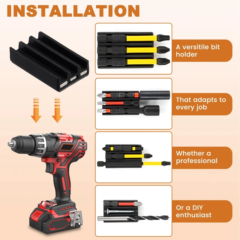 Magnetic Bits Folder Attach To Drill,Universal Fit Magnet Screw Driver Bits Hex Screw Holder Sleeve For Impact Driver