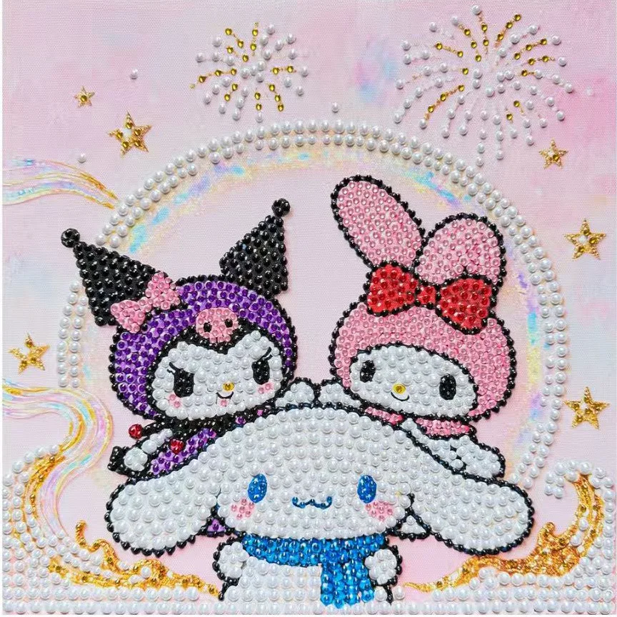 

20*20cm Cartoon Hello Kitty Pearl Painting Includes frame Diamond painting DIY Decorative Painting Children's Day Gift Handmade