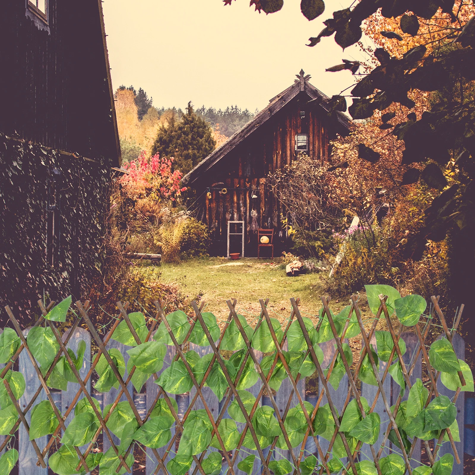 

Artificial Leaf Fence 1 Roll Simulation Green Leaf Decor for Garden Balcony Wall Privacy Screen Outdoor Indoor Decorative Hedge