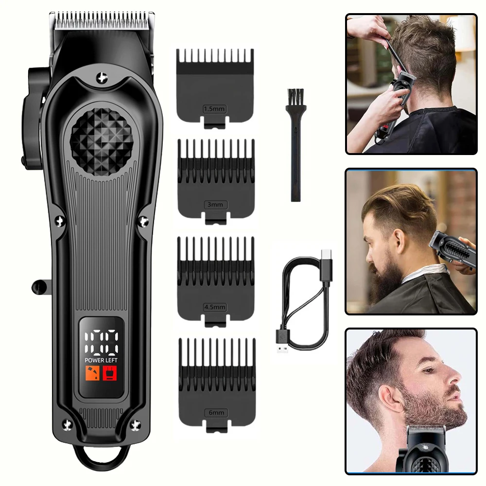 

Профессиональная машинка для стрижки волос для мужчин, электрическая парикмахерская машинка для стрижки волос, аккумуляторная машинка для стрижки волос, мужские инструменты для стрижки волос