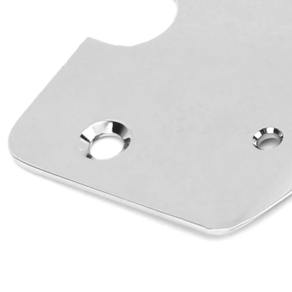 Metal ​ Placa de sujeción para el mástil de guitarra ​   Fácil de instalar, color plateado ​ Piezas para guitarra de caja de cigarros. Excelente mano de obra. ​ Placa de cuello