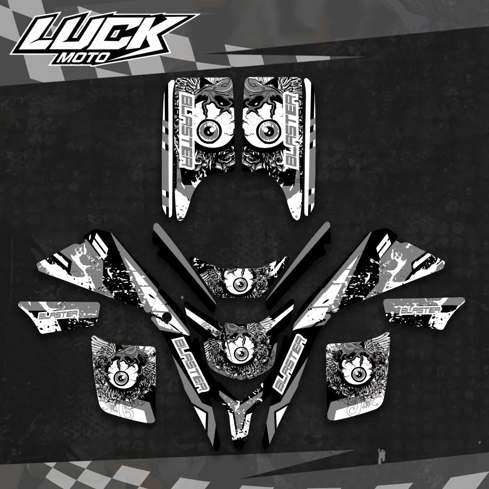 

New For Yamaha YFS 200 Blaster ATV 1988-2006 2005 2004 2003 2002 Motorcycle Graphics Background Decals Sticker Kit Customize