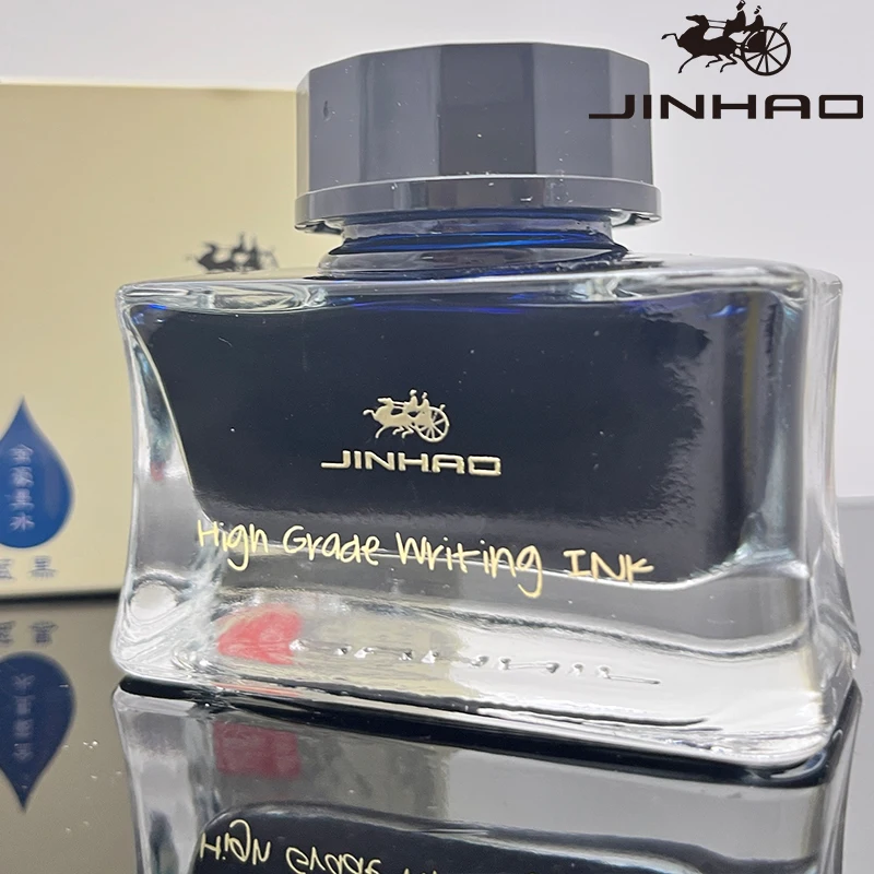 حبر قلم حبر Jinhao Premium 50 مل - حبر الخط الأسود الناعم/الأزرق/الأزرق - مثالي للكتابة و #3