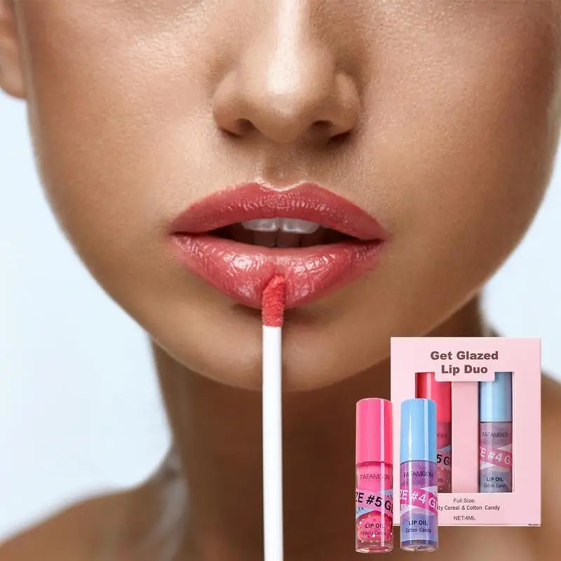 Aceite de labios hidratante transparente, brillo de labios de gelatina de cristal, Reduce las líneas finas, lápiz labial líquido Rosa desnudo antisecado