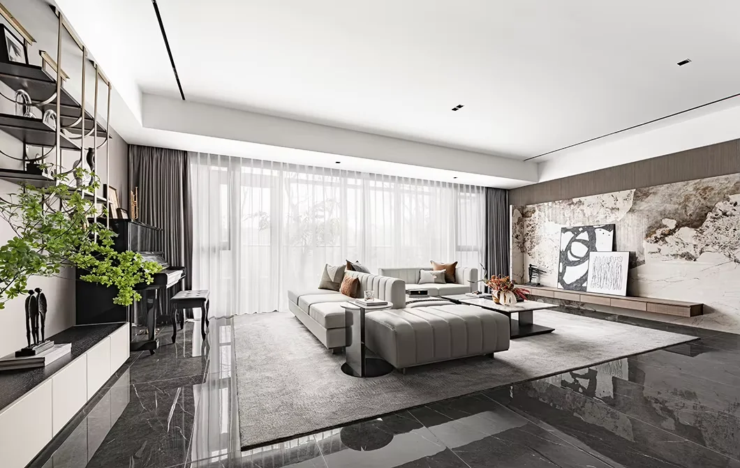 Sanhai Stile leggero Design interno Appartamento Piano da pavimento Casa Resa massima 3D Servizi di disegno di costruzione Squisito