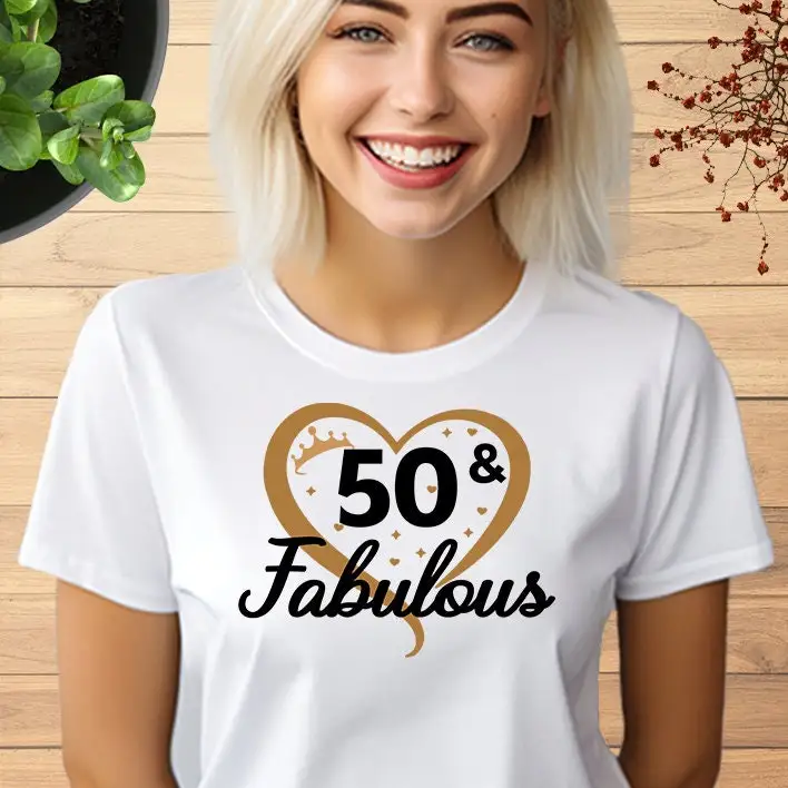 50 Fabulous T shirt Personalize Birthday 1973 GifT for Mum party s her 762