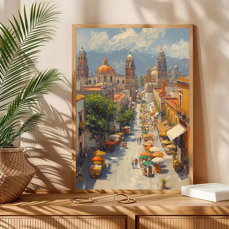 الألوان المائية باكستان السفر سيتي سكيب كاراشي لاهور المعيشة سوق المدينة القديمة المشارك حائط لوح رسم الفن صور ديكور المنزل #4