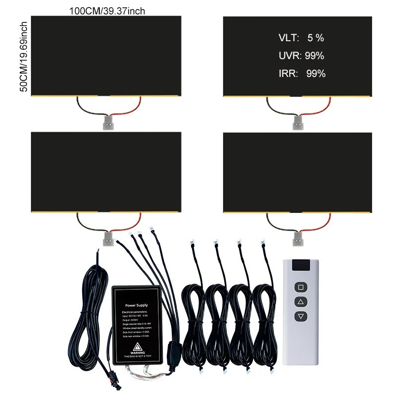 Car PDLC Smart Switchable Privacy Film With Sub Control 7 Gear Adjustable Dimming Electric Window Glass Modification Accessory