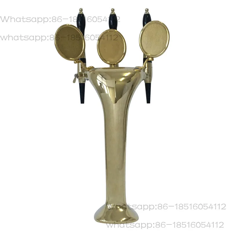 Stainless steel golden tower with 3 beer taps
