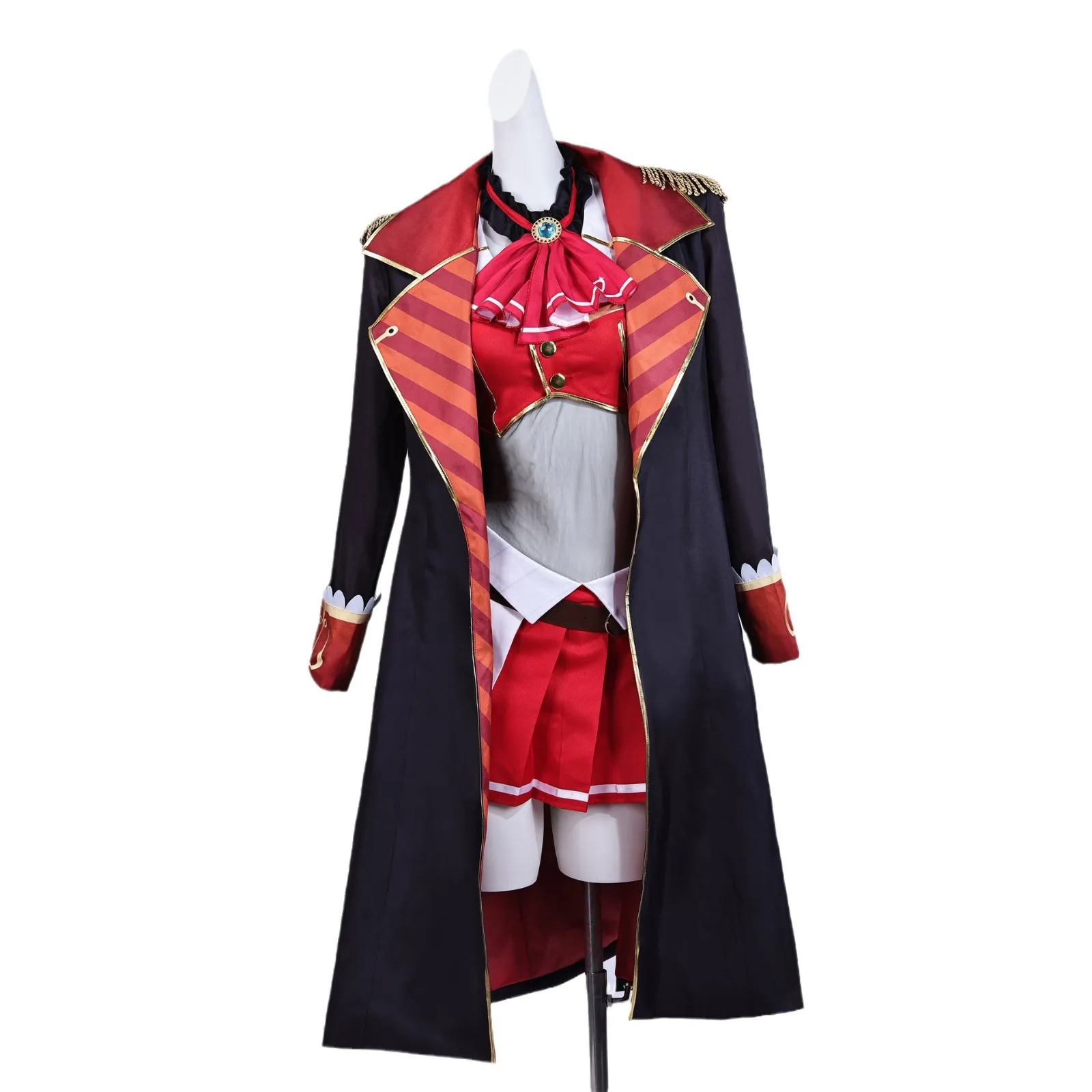 Anime VTuber Hololive Houshou Marine Captain Cosplay Costume Full Set Uniform Dress Suit Shoes Wig Cosplay Costume Women