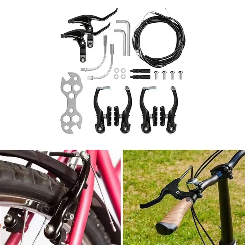 NEW HOT In Stock-Mountain Road Bike V Brake Kit Front Rear Brake Set Mountain Bike V Brake Set For Efficient Braking Performance