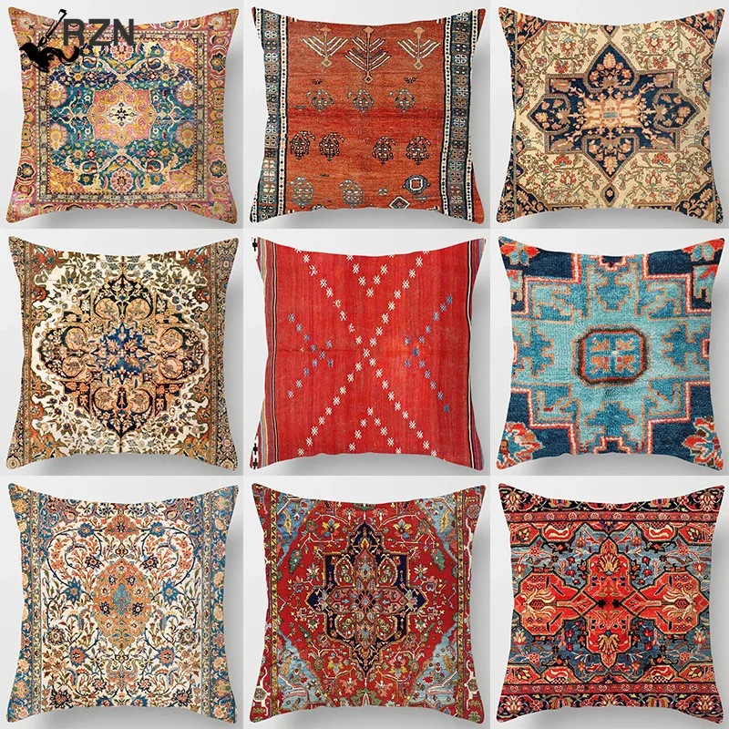 

Indian Boho Pillowcase Ethnic Bohemina Pillow Case for Bedroom Home Decor Pillow Cover for Bed Sofa Living Room Decoration 40x40