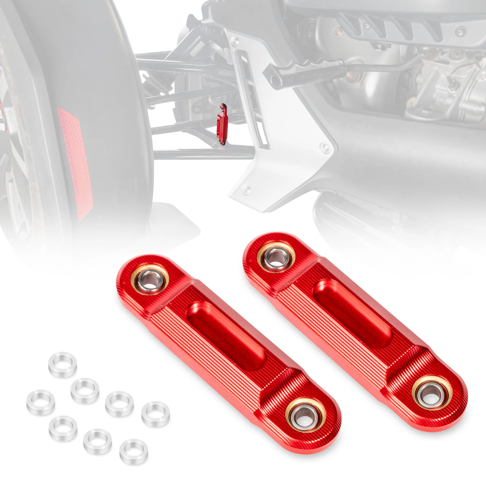 6mm Heim Joint Set Red Motorcycle Accessories High Quality Aluminum Sway Bar End Links for The Can-Am Ryker All Modles