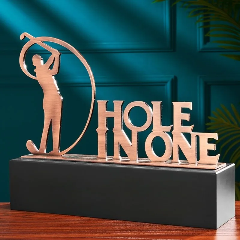 Golf Trophy, Creative Hole-in-One Total Net Shot Golf Champion Trophy