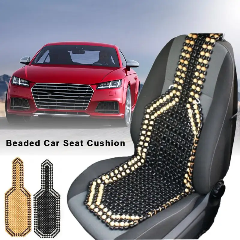 Summer Cool Wood Wooden Bead Seat Cover Massage Cushion Chair Cover Car Auto Office Home 2 Colors Car Accessories