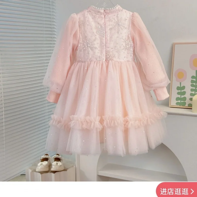 Girls Spring and Autumn Princess Dress New Bubble Skirt Children\'s Fashionable Dress