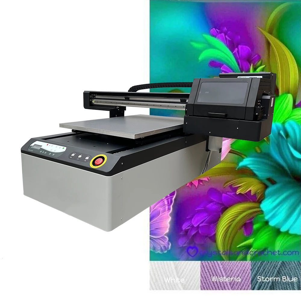 Small 6090UV flatbed printer, crystal label printing machine, acrylic metal label bottle, phone case, PVC