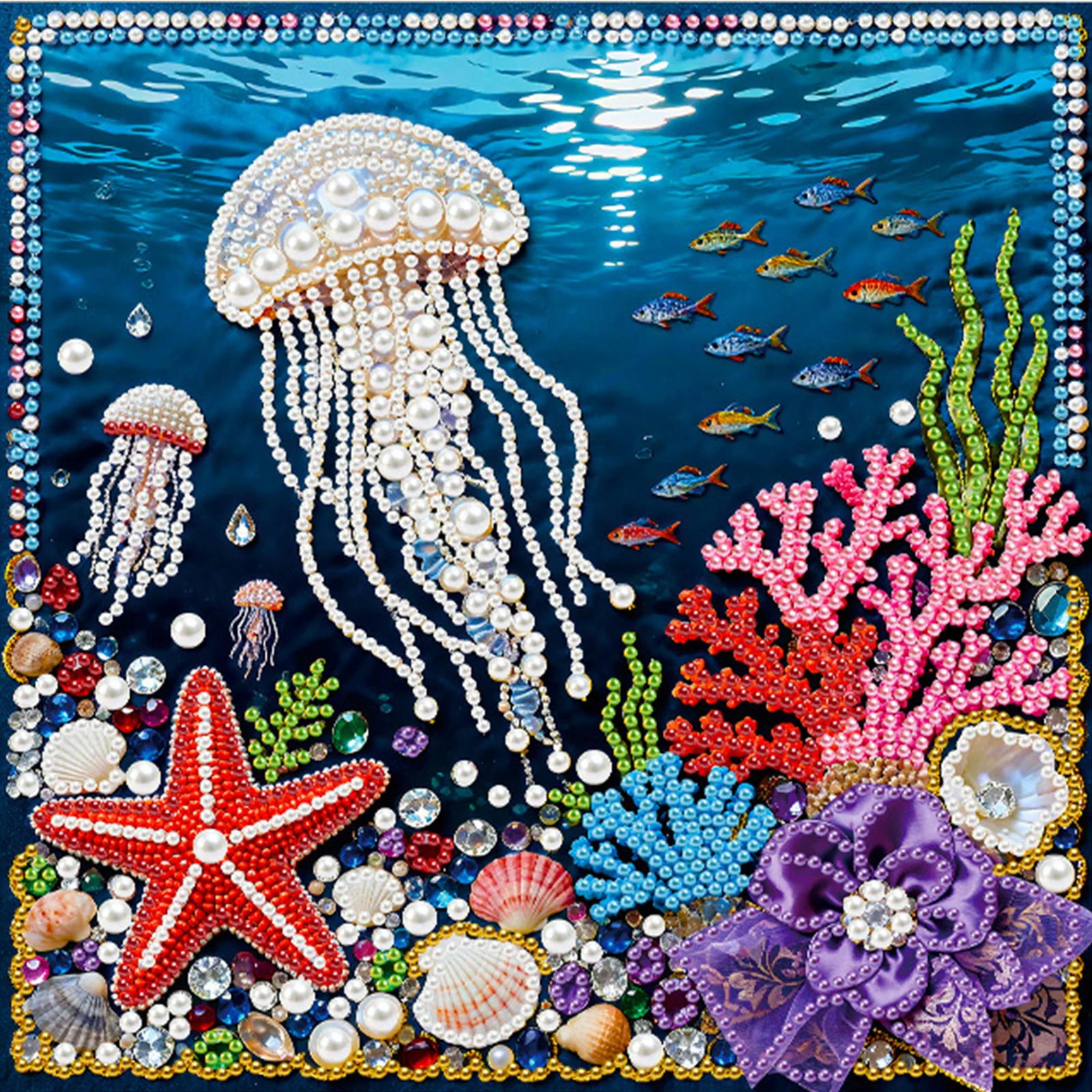 

DIY Pearl Diamond Painting Gem Art for Adults Home Decor Diamond Dots Paintings Picture Arts Craft 25x25cm With Frame