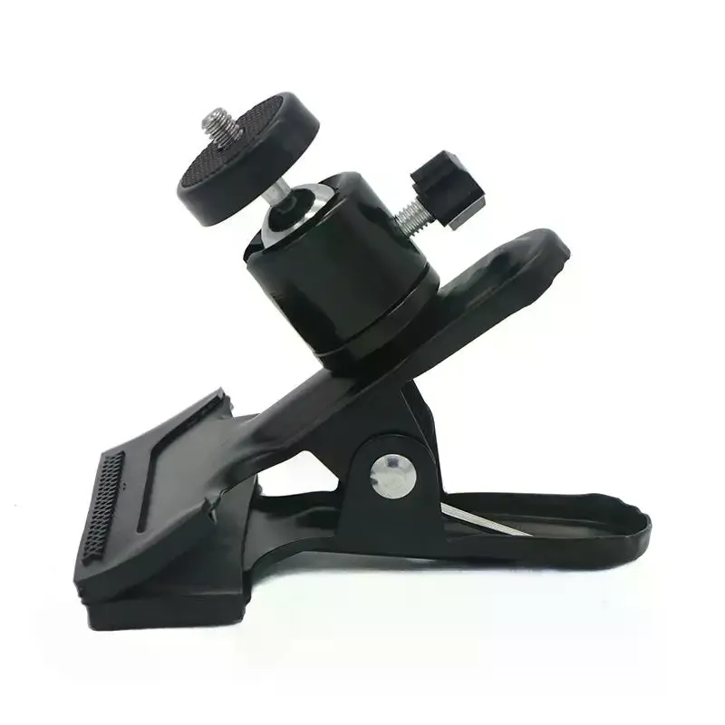 1/4 Inch Threaded Screw Half Metal Camera Clamp Flash Holder Mount with 360 Swivel Ball-Head for SLR Tripod
