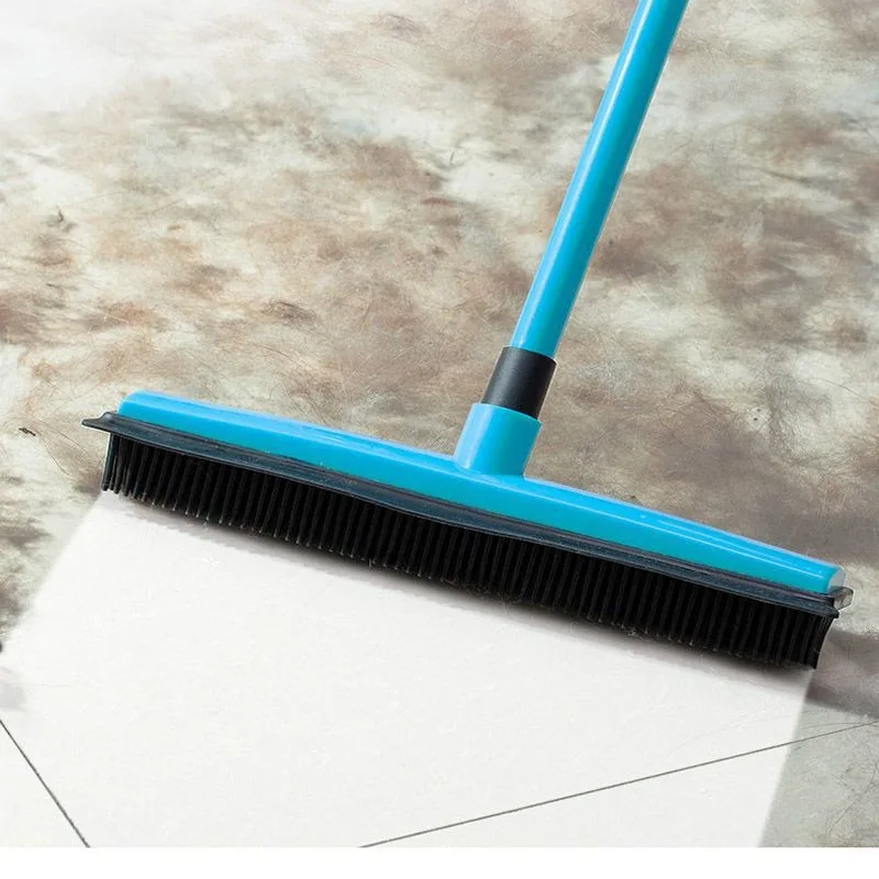 Non-Stick Silicone Pet Hair Scrubber Broom - Water-Resistant Floor Cleaner for Carpets & Pet Hair Removal