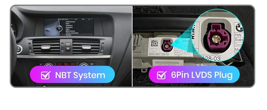 Junsun 8,8'' & 10,25'' Für Apple Wireless CarPlay Android Auto Autoradio Für BMW X3 F25 X4 F26 2011-2017 GPS-Navigation Multimedia-Player Touchscreen – Detail 2
