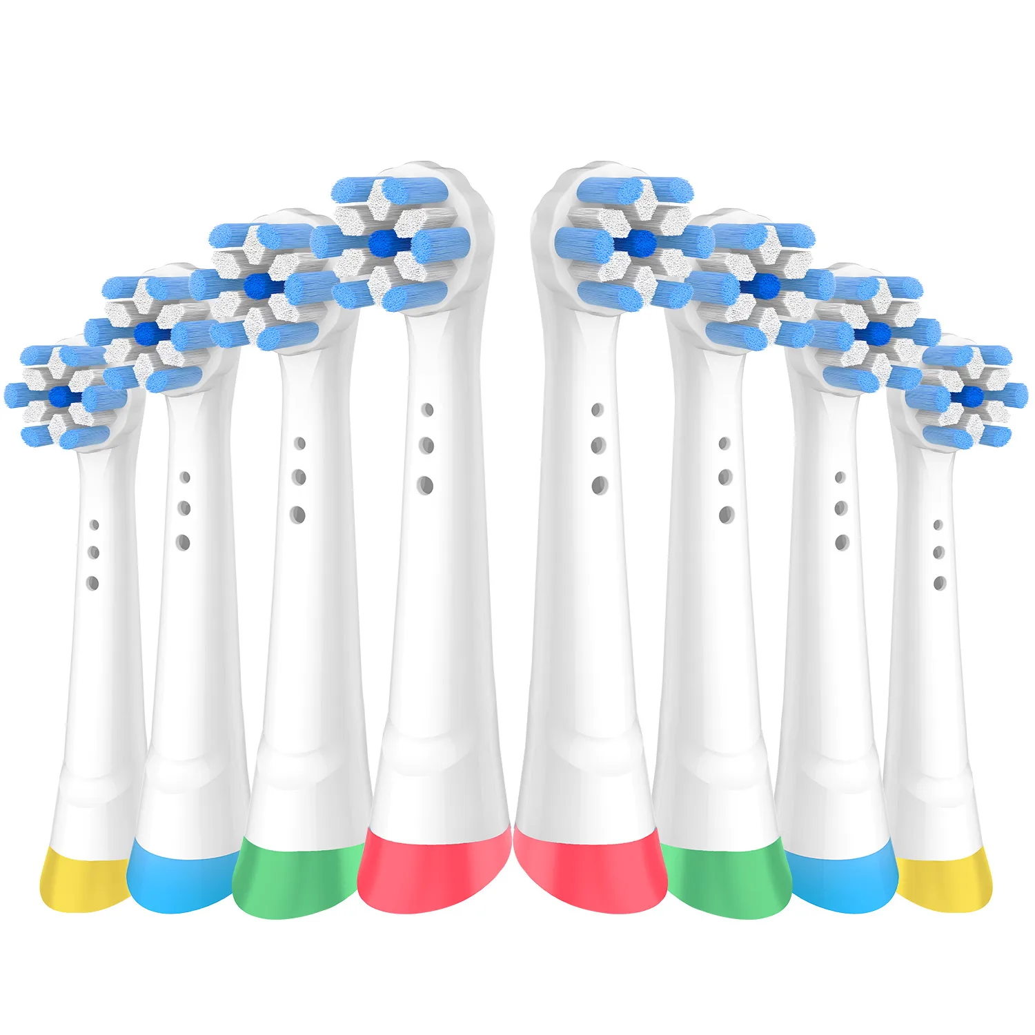 8pcs Compatible With Oral B IO Electric Toothbrush Head, Excellent Cloud Like Soft Bristles, Deep Cleaning, Colored Bottom Ring