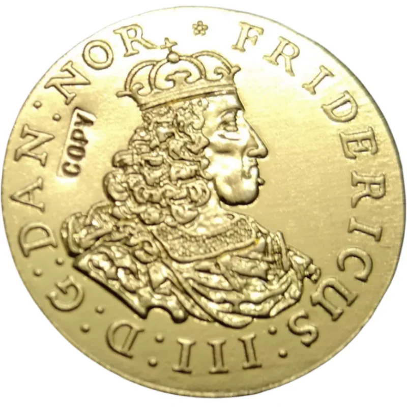 

1661 Denmark 1 Dukat-Frederik III Gold Copy Coin