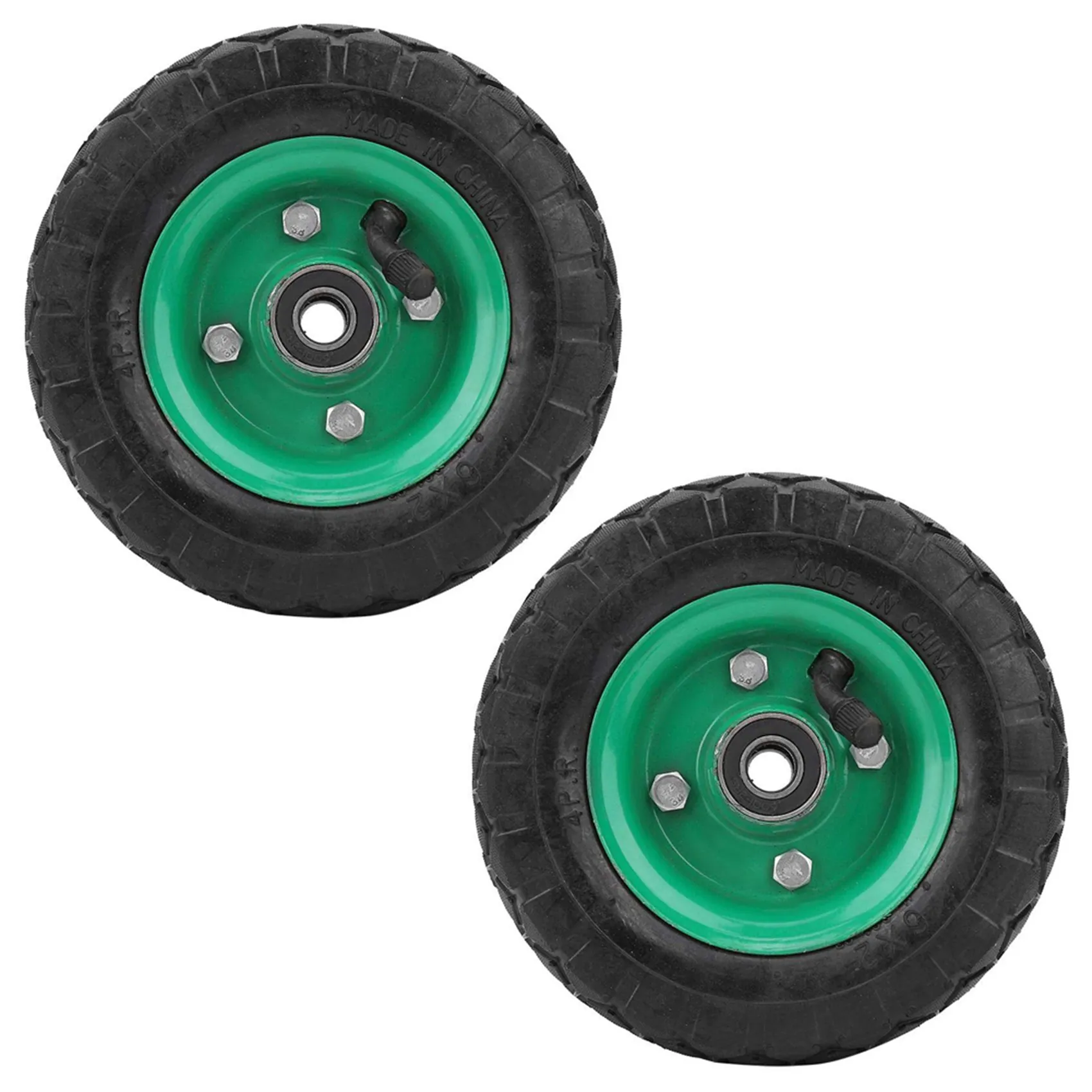 

Flash Trend 2X Inflatable Tire Wear-Resistant 6In Wheel 150Mm Tire Industrial Grade Cart Trolley Tyre Caster 250Kg 36Psi