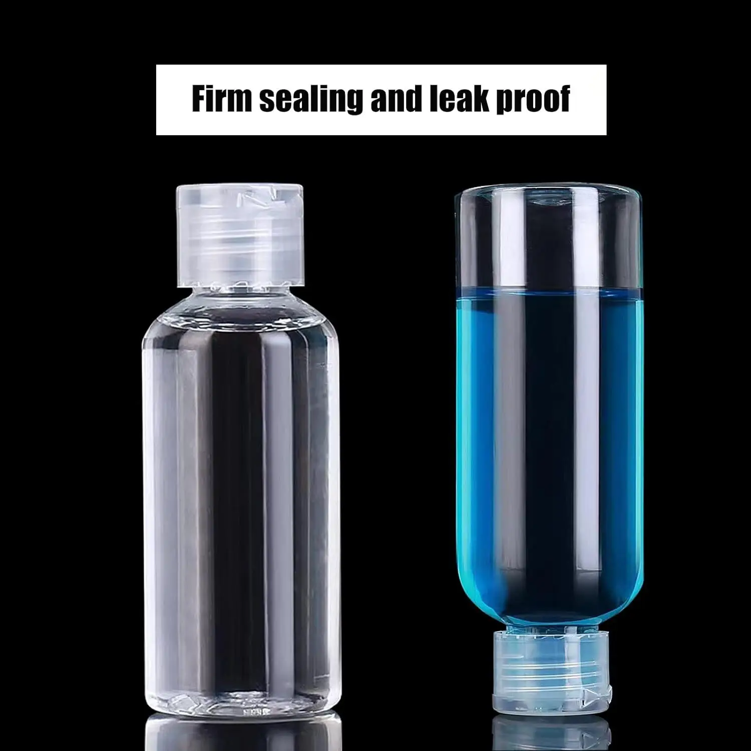 

5pcs 100ml Refillable Empty Plastic Transparent Bottle With Flip Cap Bag Portable Squeeze Shampoo Conditioner Travel Dispenser