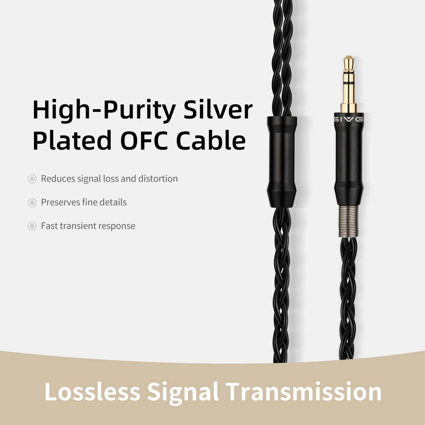 SIVGA M300 15,4 mm großer dynamischer Treiber HiFi kabelgebundene Flachkopf-Ohrhörer High-Fidelity-In-Ear-Kopfhörer Ebenholz