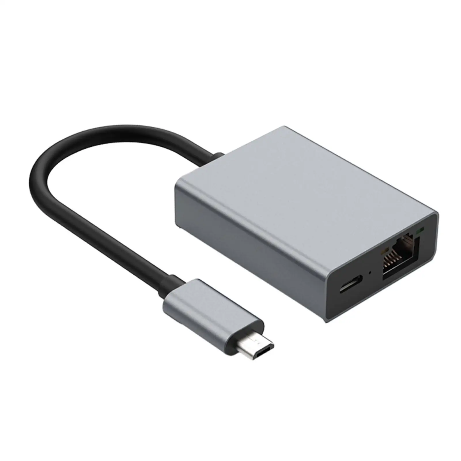 Adaptor Ethernet USB mikro 2 dalam 1, adaptor Ethernet USB mikro untuk pertemuan kerja Online, kokoh nyaman